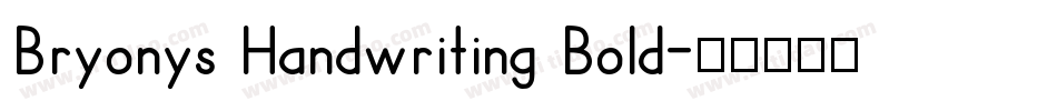 Bryonys Handwriting Bold字体转换
